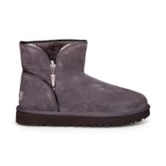 UGG Women's Mini Florence Boot, Charcoal Gray, Size 7 - Picture 2 of 13